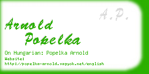 arnold popelka business card